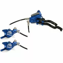 Freno Sinistro Doppia Leva HOPE TECH 3 X2 DUO Senza Disco Blu