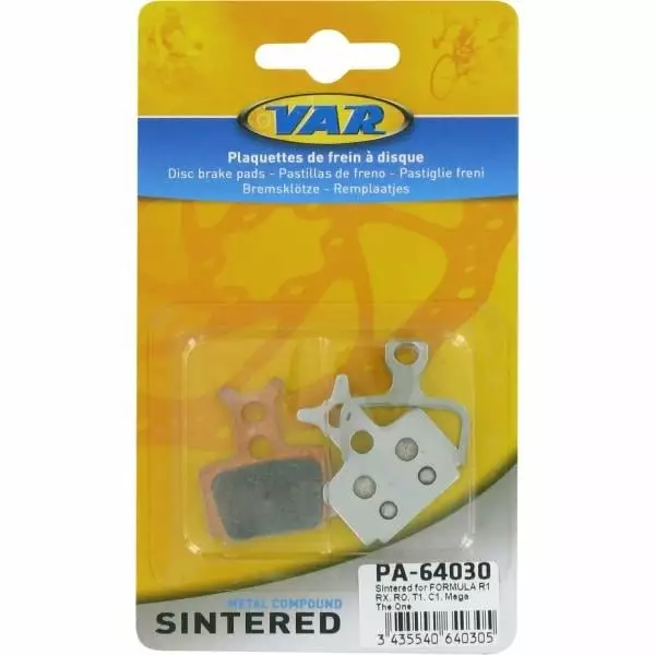 Pastiglie Metalliche VAR Formula Cura / Mega / The One / R0 / R1 / RX / RR1 / T1 / C1 3 Pastiglie Metalliche VAR Formula Cura / Mega / The One / R0 / R1 / RX / RR1 / T1 / C1 - immagine 3